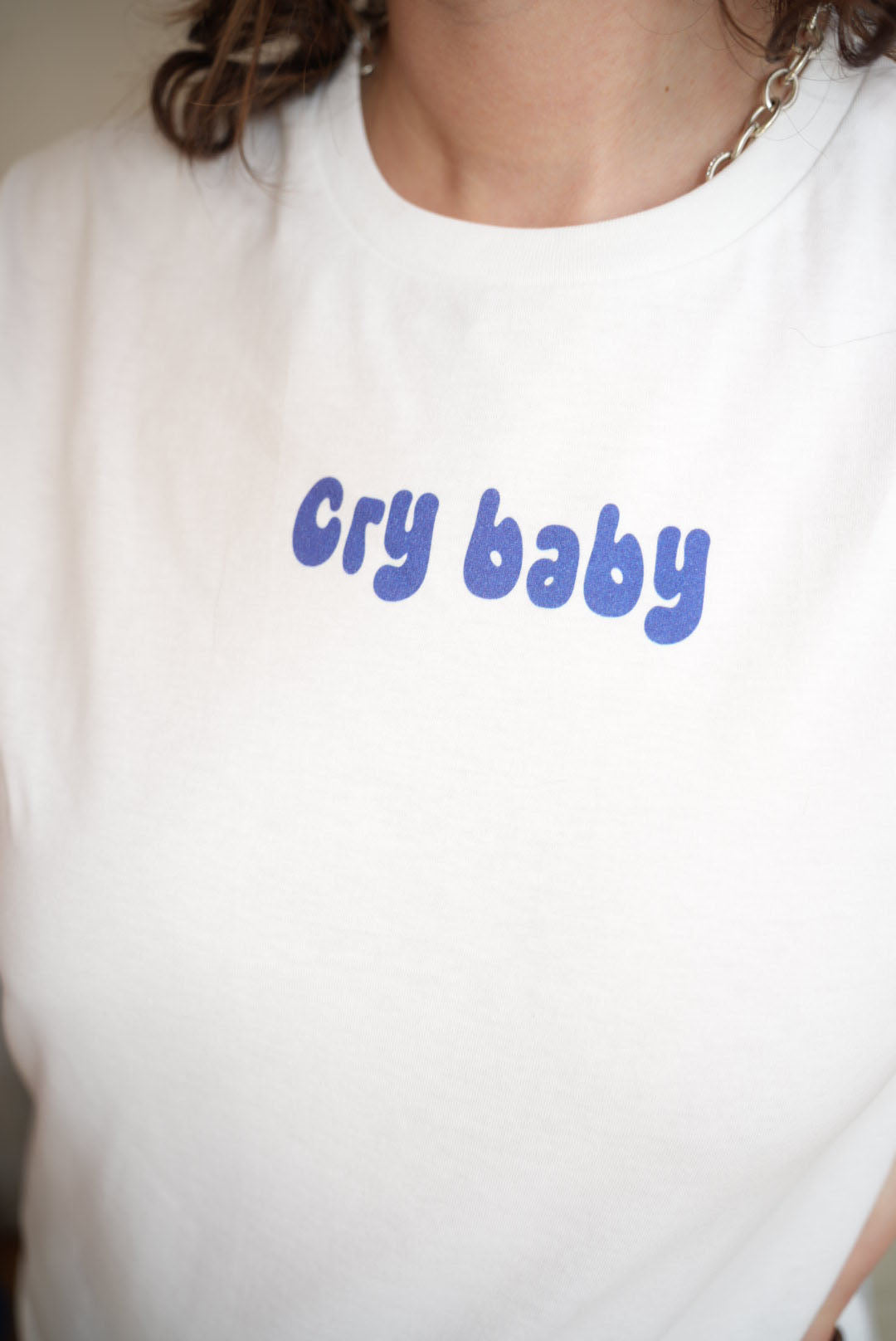 T-shirt „Cry Baby“, weiß