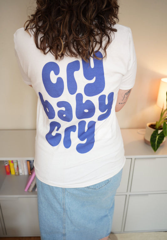 T-shirt „Cry Baby“, weiß